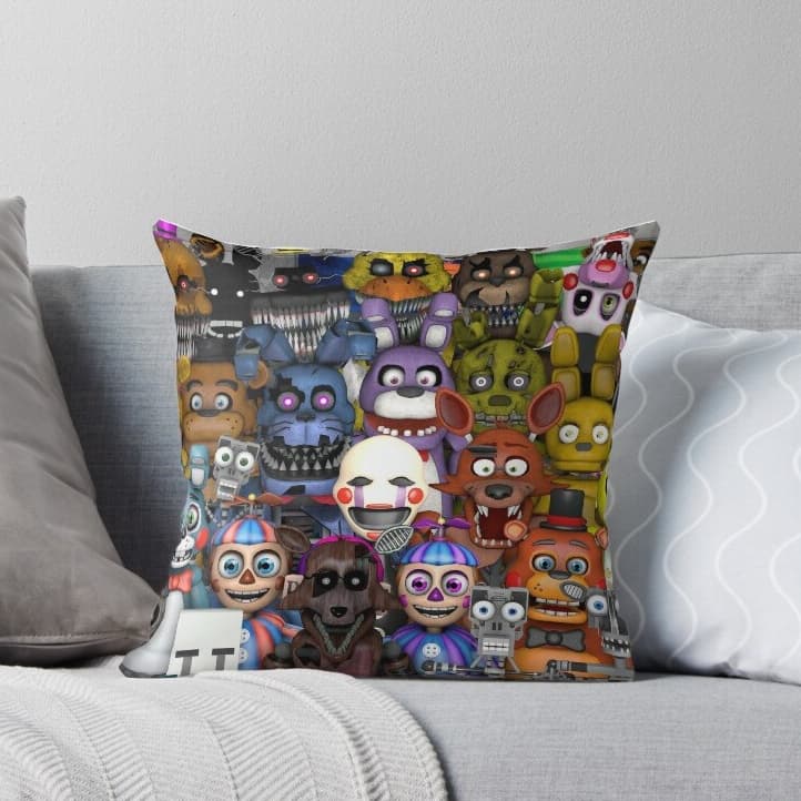 Almofada FNAF Five nights at Fredys gamer jogo filme colagem personagens