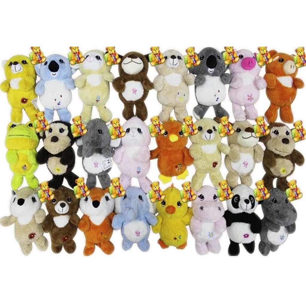 Kit 36 Bichos De Pelúcia Para Grua Sortido Animais - 20cm