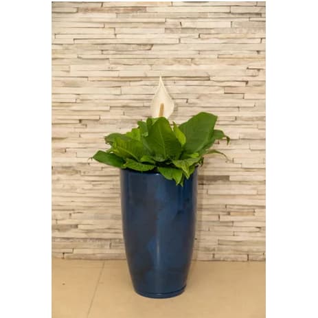 Vaso Planta Grande Coluna Redonda Marmorizada Liso 53x33