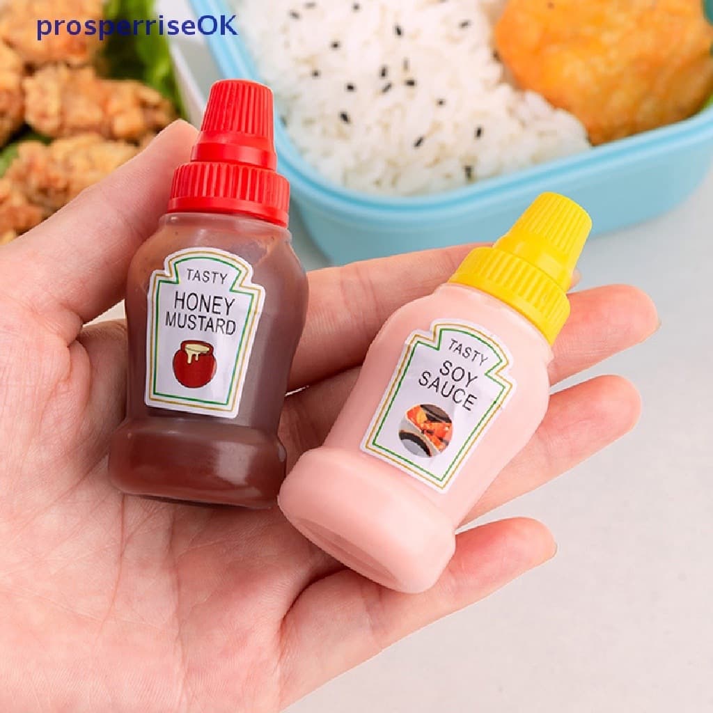 Kit com 2 ou 4 Mini Porta Molho Salada Marmita Lancheira Ketchup Mostarda