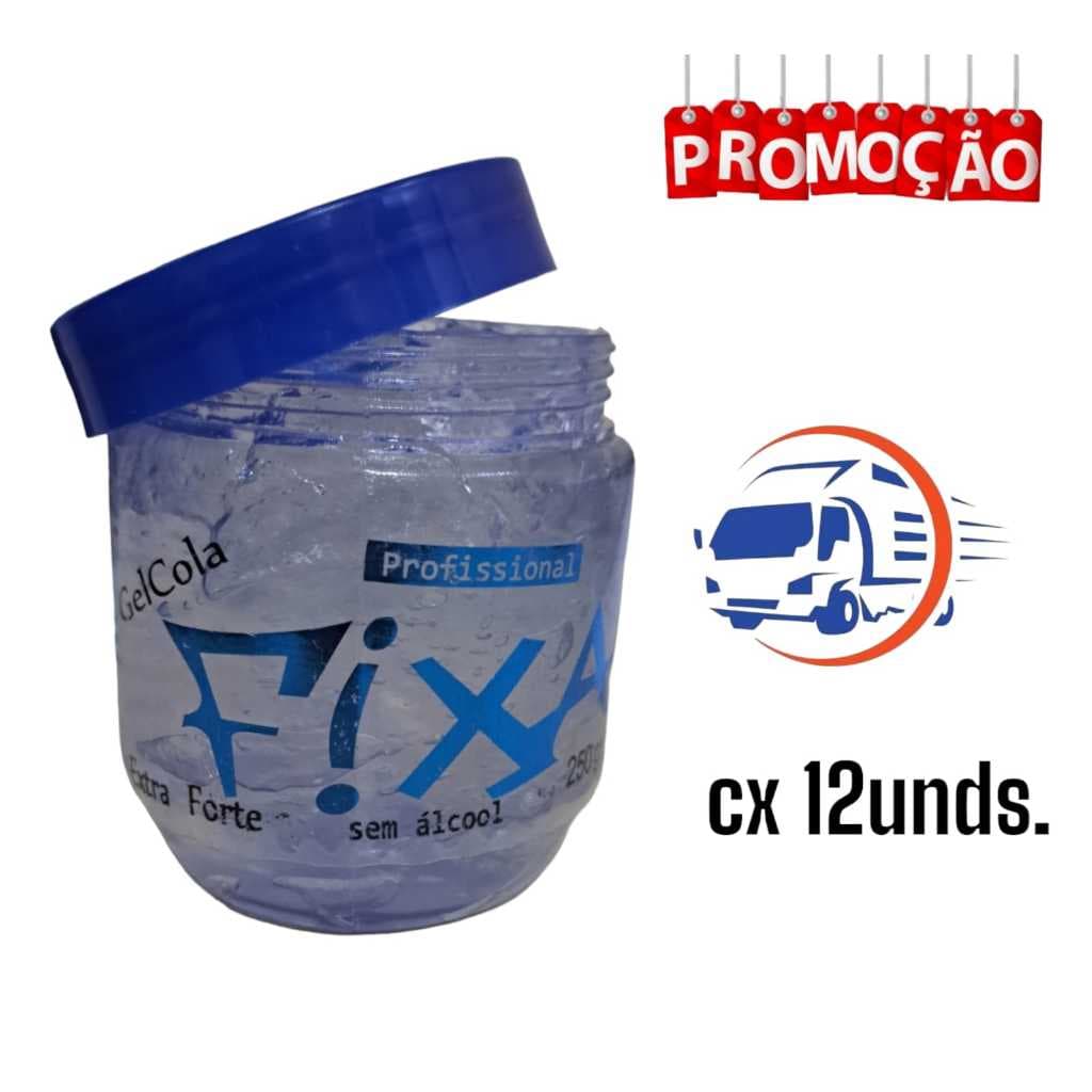 12 unds gel cola incolor cabelo hair capilar modelador fixa profissional