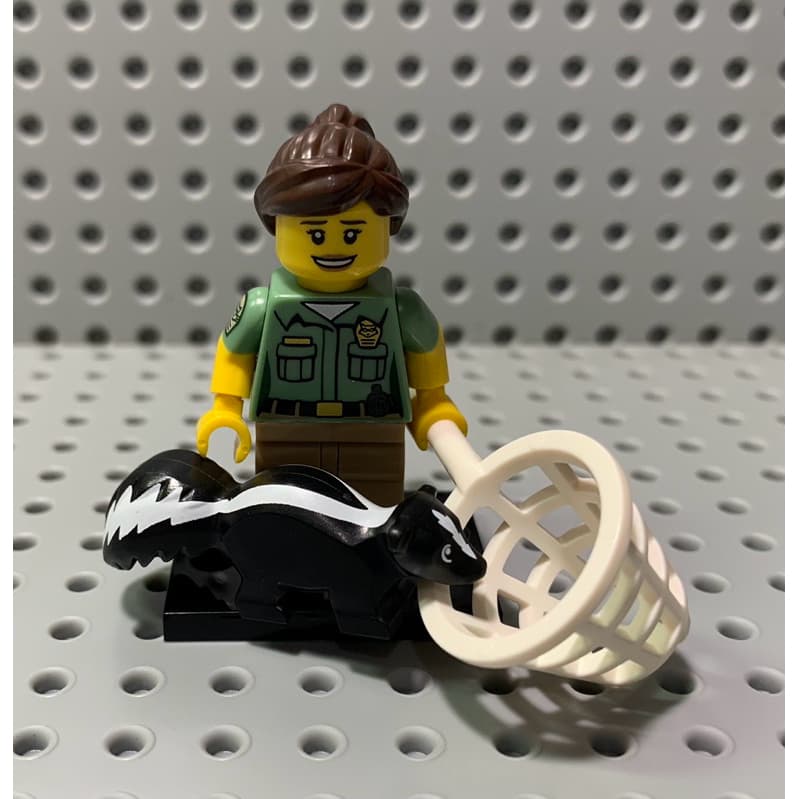 Lego 71011 minifigure serie 15 Animal Control Officer (2016) 7 peças Lego original raro