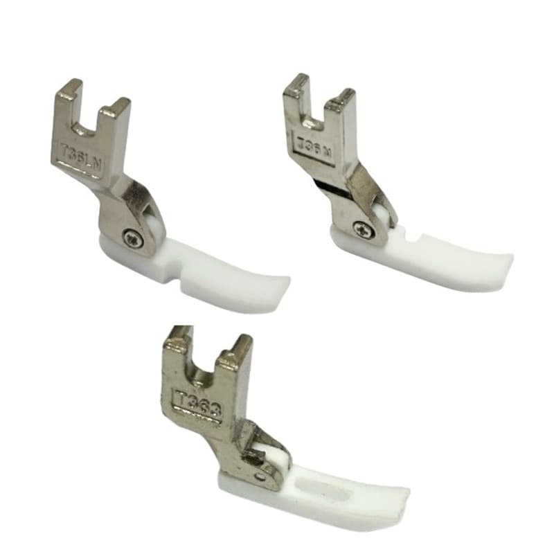 Calcador Teflon Ziper Vivo Esquerdo/Direito/Central Estreito Costura Reta Industrial