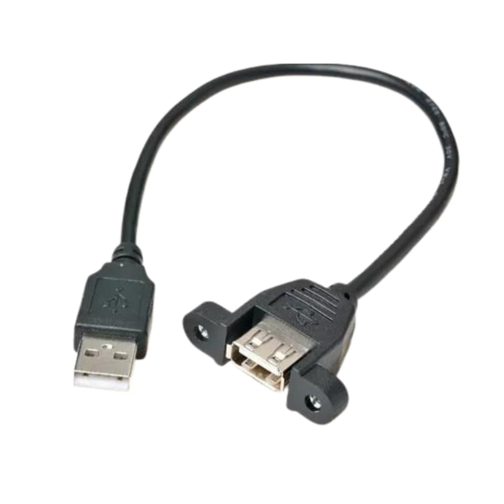 Cabo Usb Macho-femea Extensor De 30cm - P / Painel Cor Preto  [ código 1040 ]