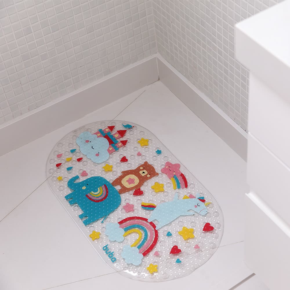 Tapete Para Banho Com Ventosas Antiderrapante Infantil Buba