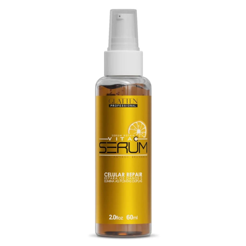 Serum VItamina C GLatten Reparador de pontas finalizador com anti envelhecimento do fio