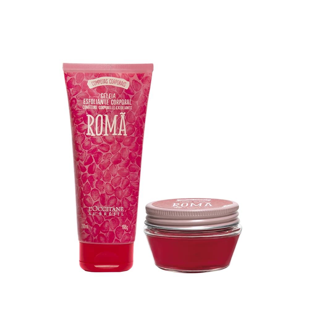 Kit Gelatina Hidratante Banho E Esfoliação Romã L'occitane