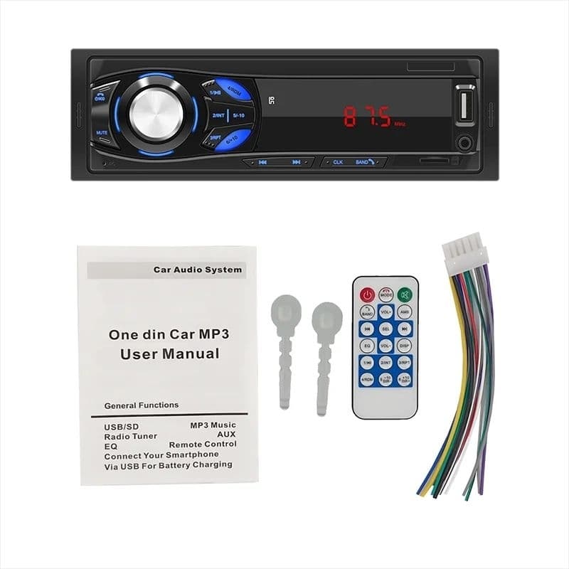 Som Automotivo Radio MP3 Player Bluetooth Pendrive Para Carro Universal 1 Din USB AUX SD Som Para Gol palio celta fox