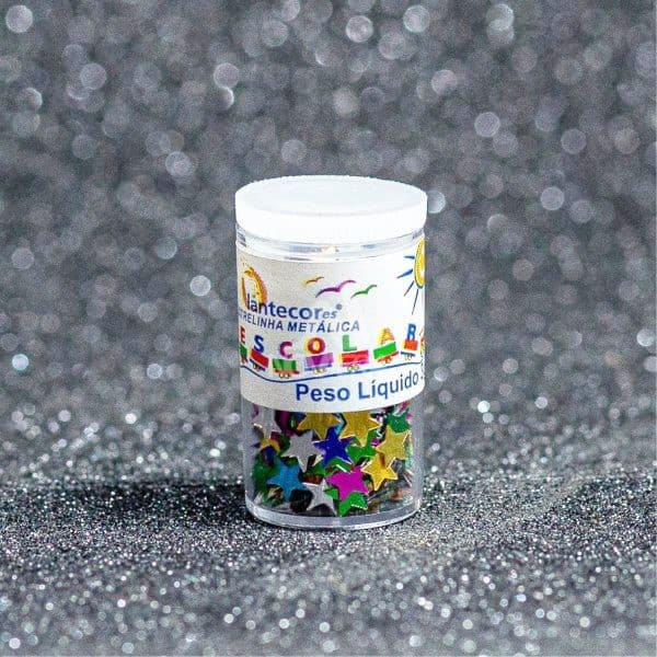 Glitter e Estrelinhas Metalizadas diversas cores - Lantecor com 3g cada purpurina
