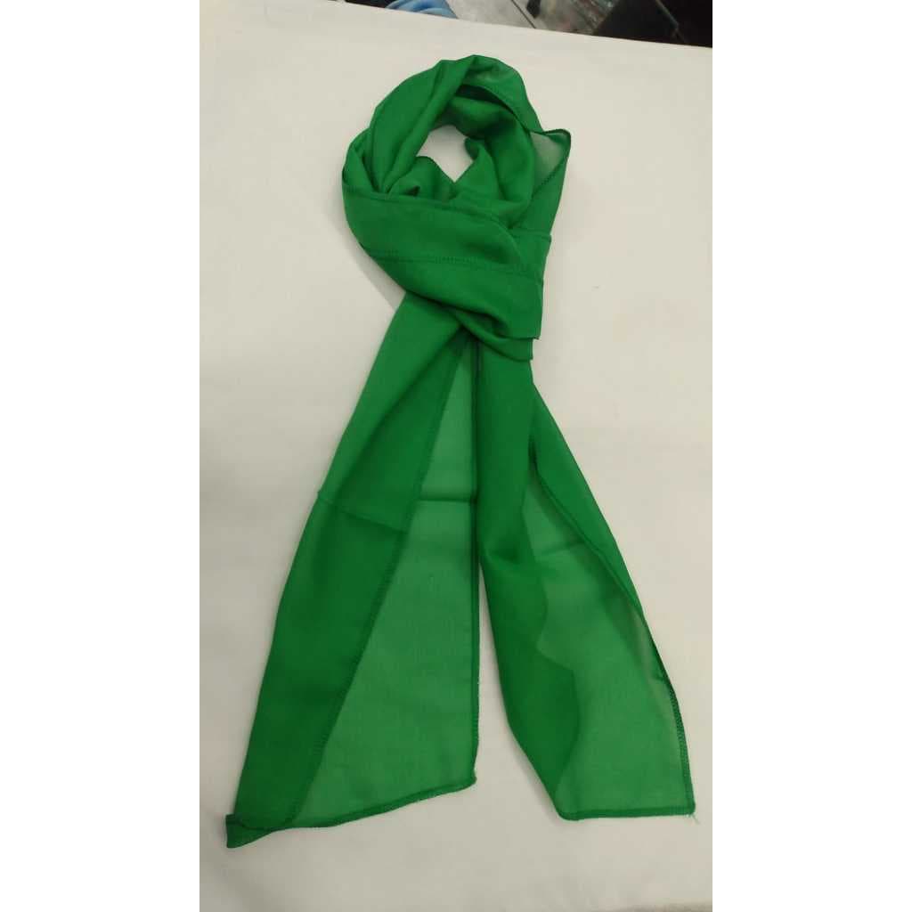 LENÇO ECHARPE DE CHIFFON VERDE BANDEIRA FESTIVIDADE CONGRESSO