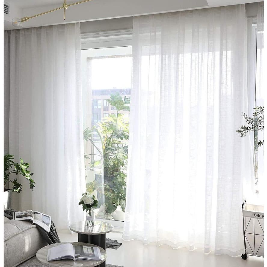 Cortina gaze de linho para quarto sala porta balcão 8,00 L x 2,80 altura