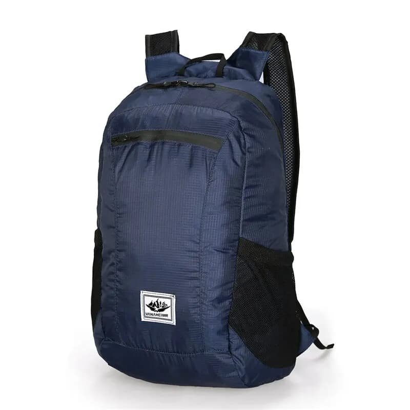 Mochila Ultraleve Portátil Dobrável Trilha Ciclismo Viagem Caminhadas iMPERMEÁVEL 18L - Azul Escuro