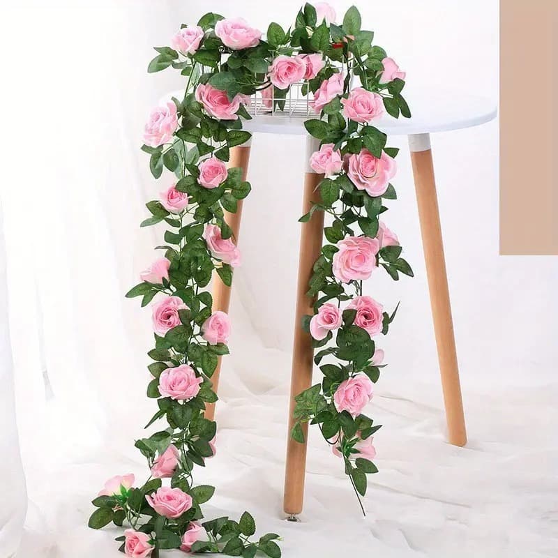Trepadeira Corrente Hera de Rosa artificial unidade ideal para decoração de casamento, festas, eventos, - BH802395