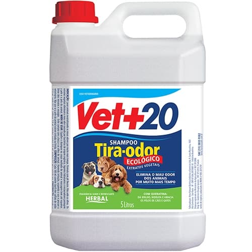 Shampoo Tira Odor Vet +20 5 Litros