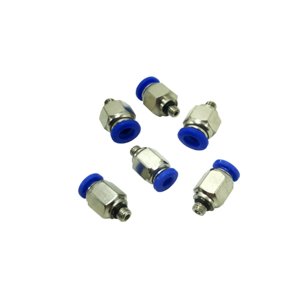Conector Pneumatico União Reta Pu Rosca Macho M5