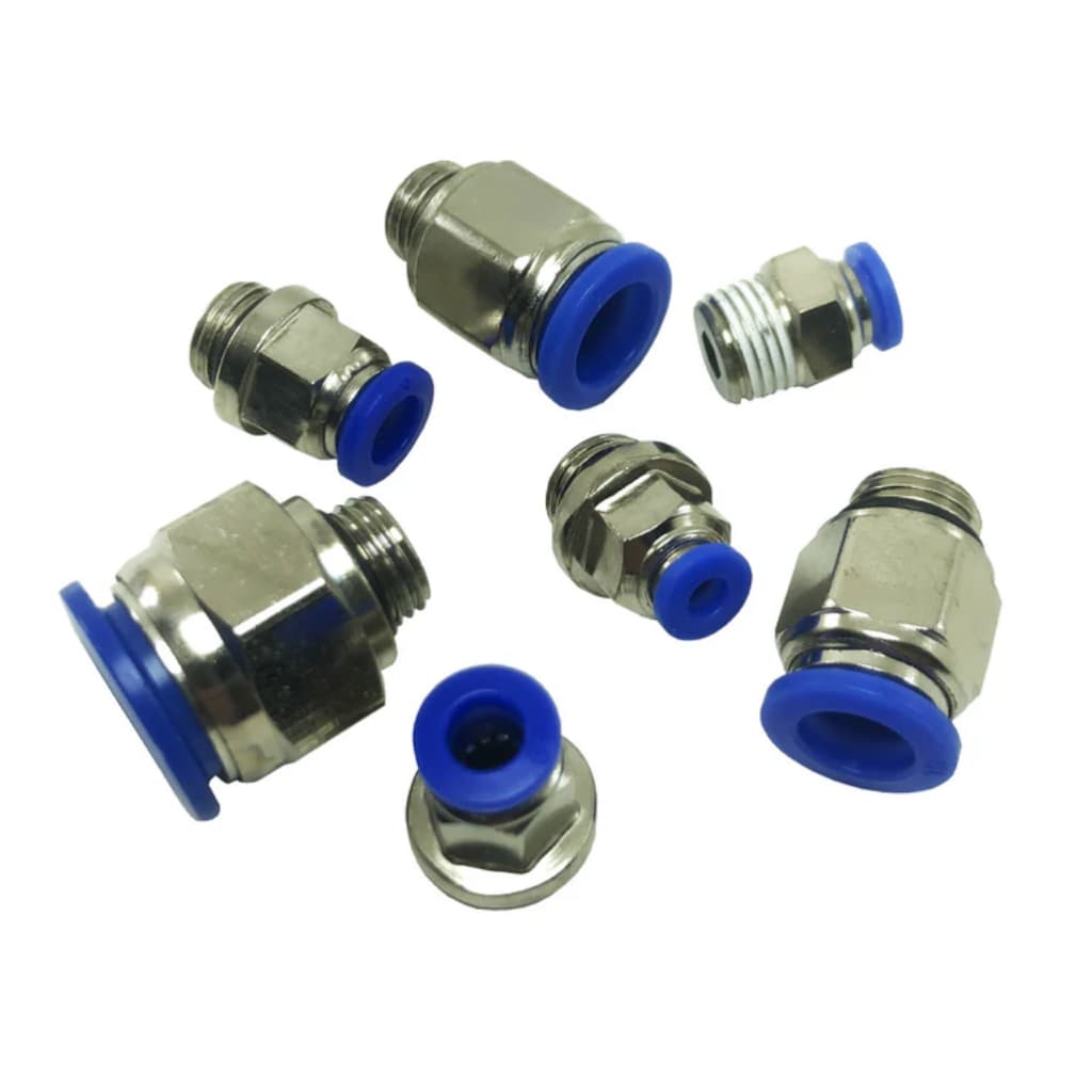 5 Conexões Pneumáticas União Reta Pu Rosca Macho 1/4