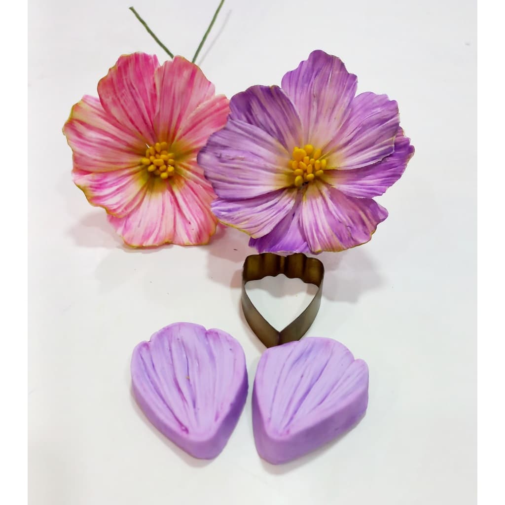 Kit cortador e frisador flor cosmo