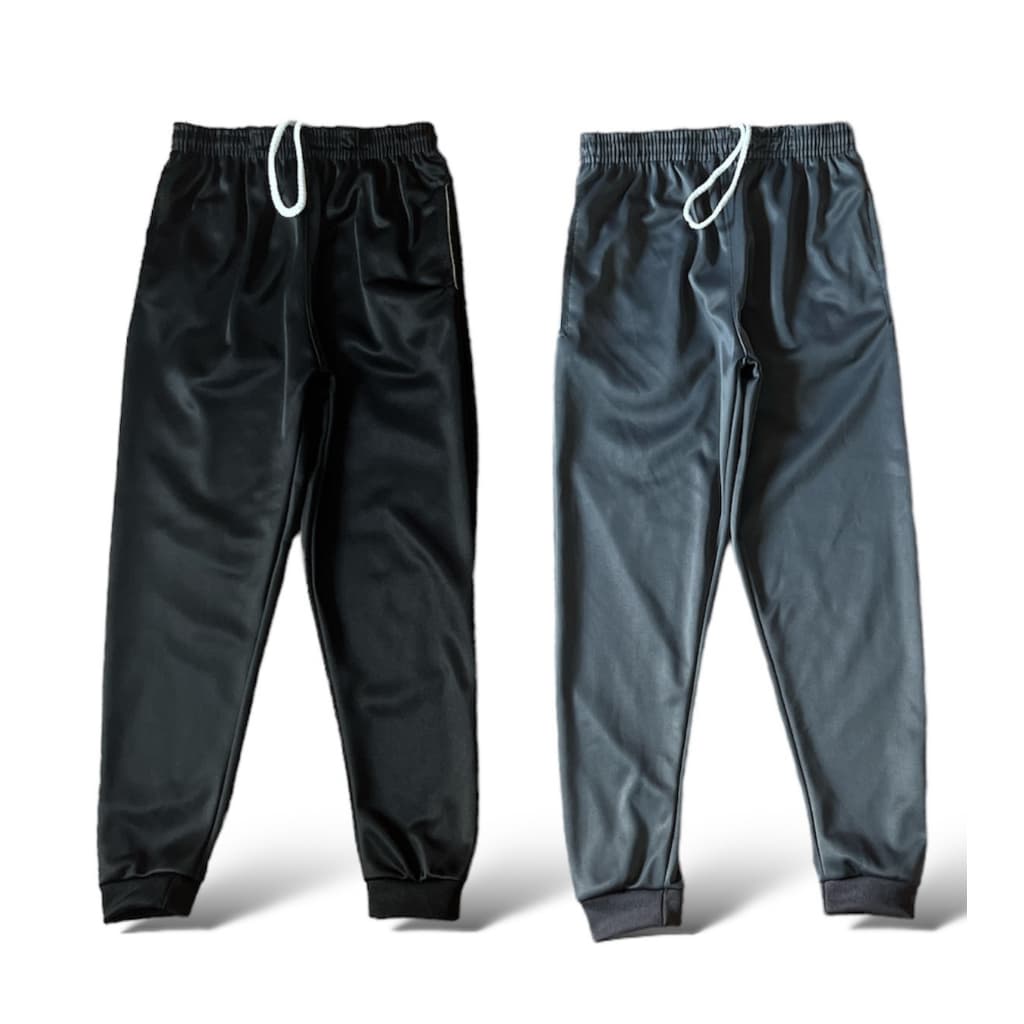 Kit 2 Calça Infantil Jogger Menino Forrada Juvenil Reforçada 10 Ao 16 Preto e Cinza