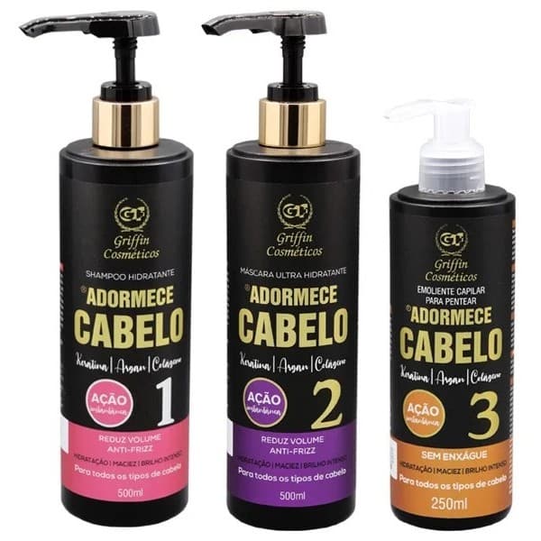 Kit Adormece Cabelo - Griffin Comséticos