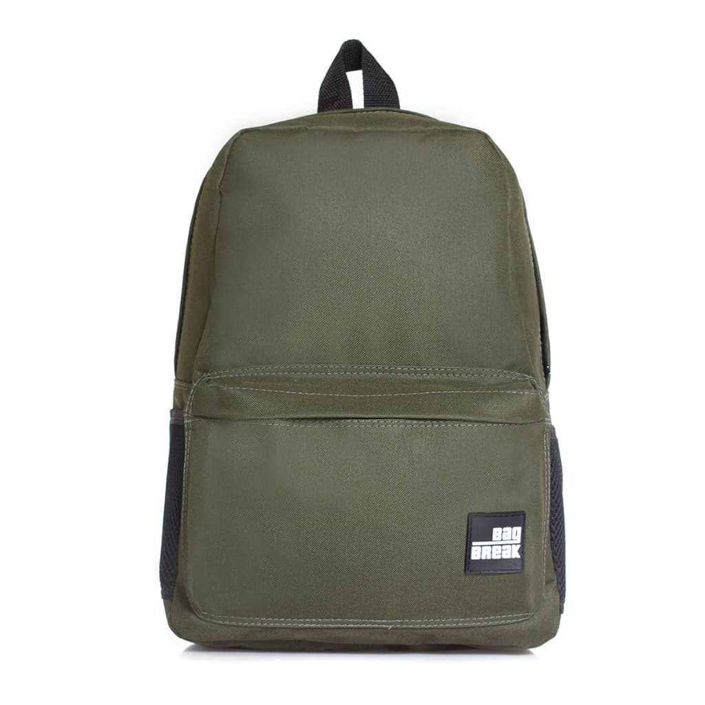 Bolsa Reforçada  Mochila Escola de Lona Reforçada Verde Escuro
