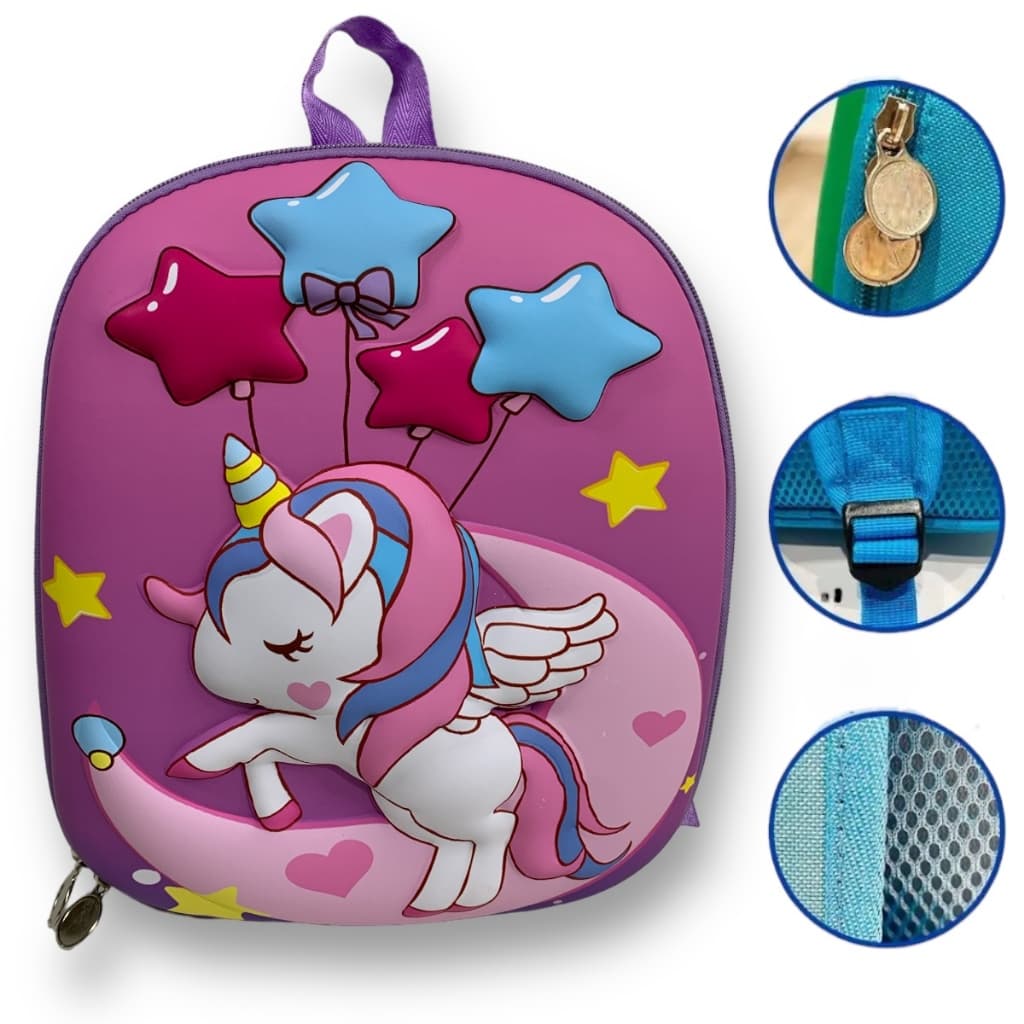 Mochila Pequena Infantil Menina Menino Bichinhos Escolar 3d