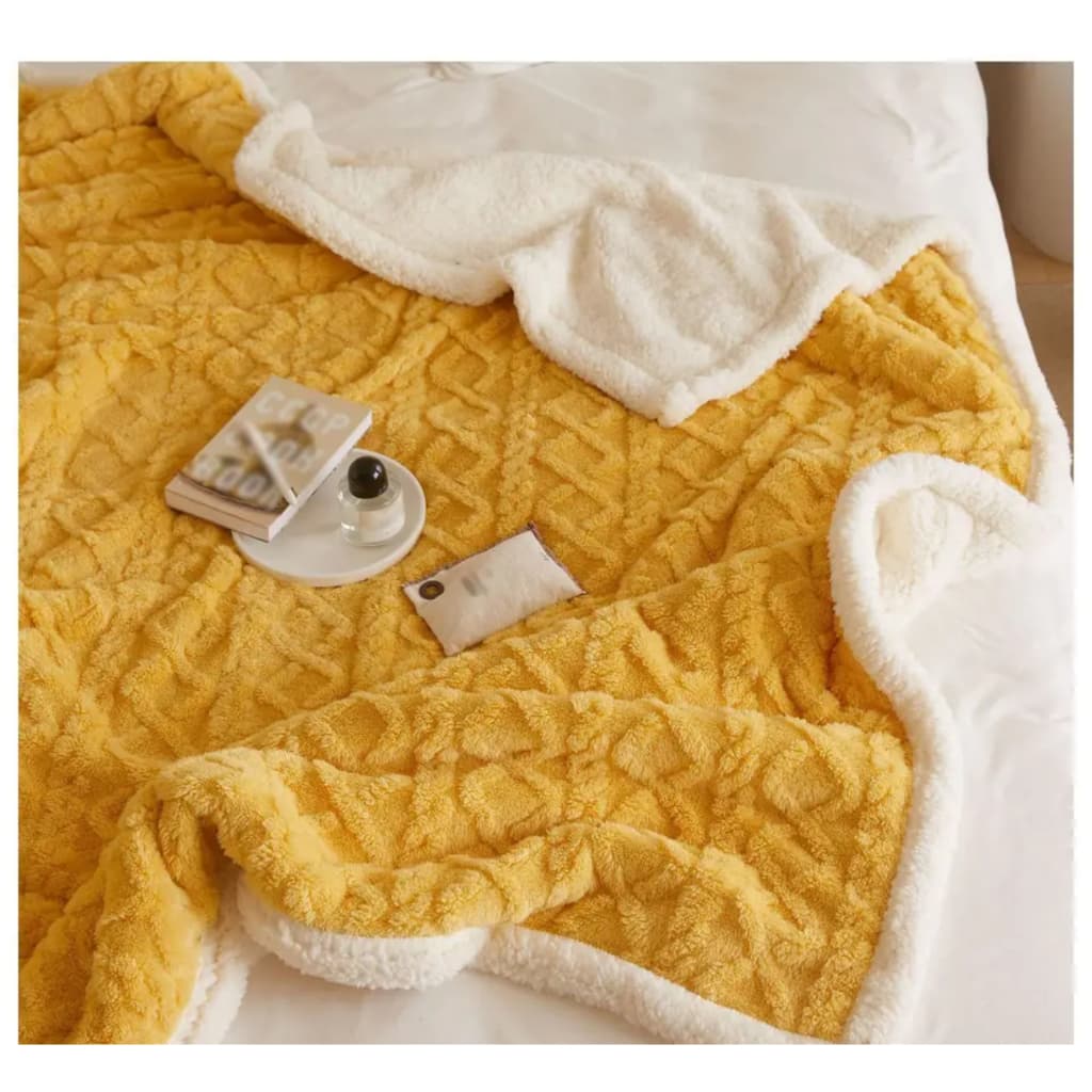 Cobertor Manta Com Sherpa Dupla Face Luxuoso Microfibra 2,20x1,90 Promocao