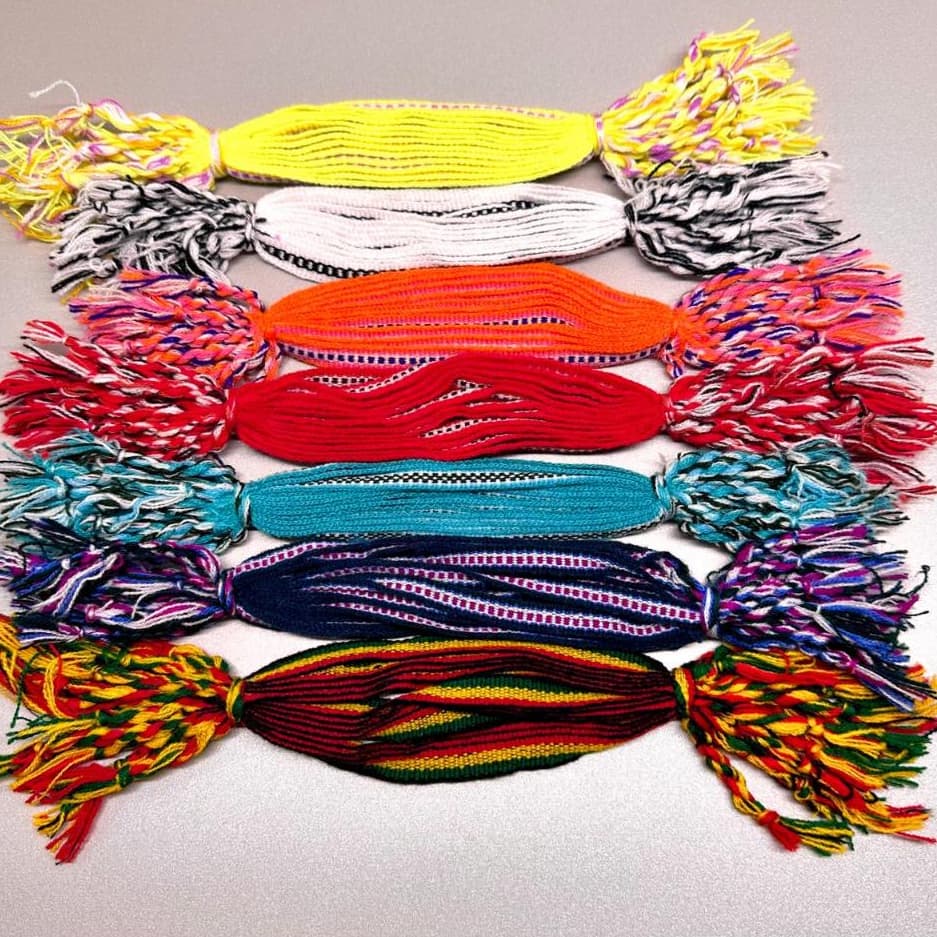 kit 12 Pulseiras de Pano Diversas   Reggae peruano Hippie Praia multicolor  tornozeleira