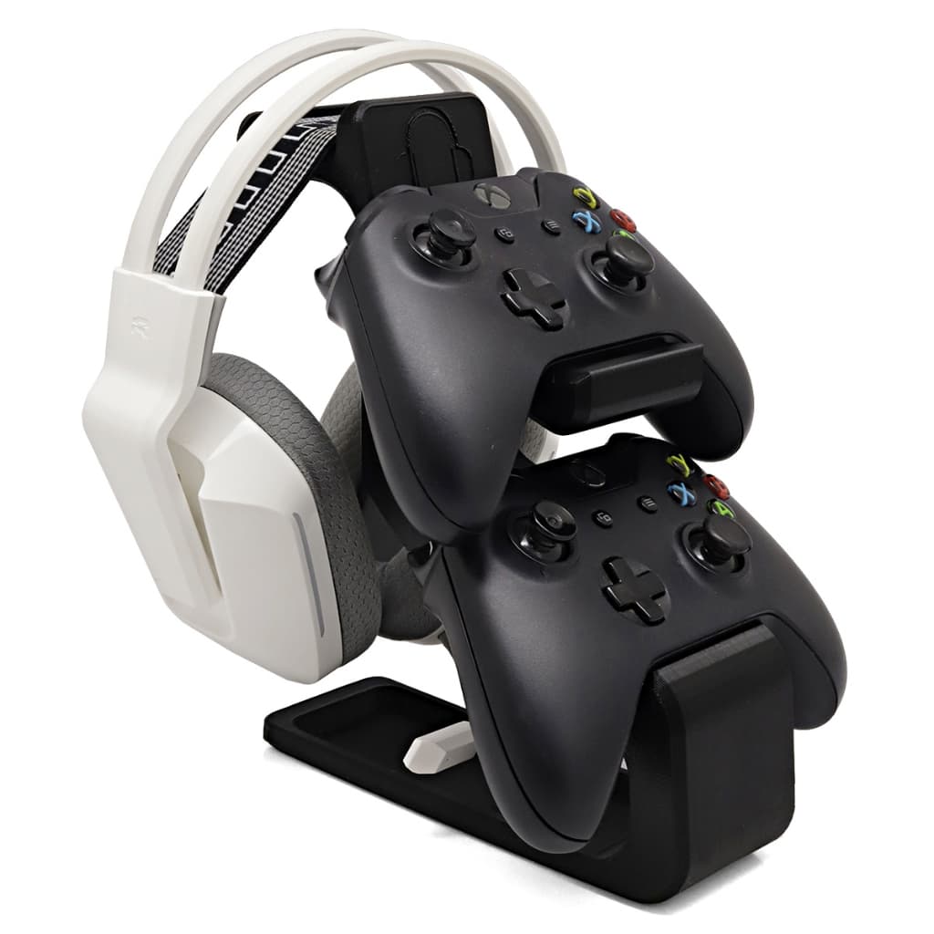 Suporte De Mesa P/ 2 Controles Xbox E Suporte Headset
