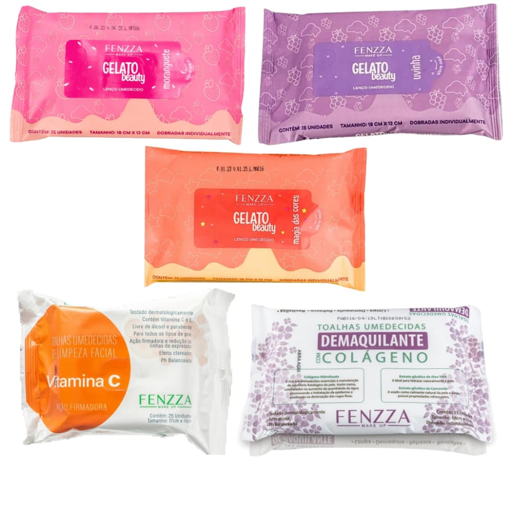 Lenços Demaquilante e Umedecido - Fenzza