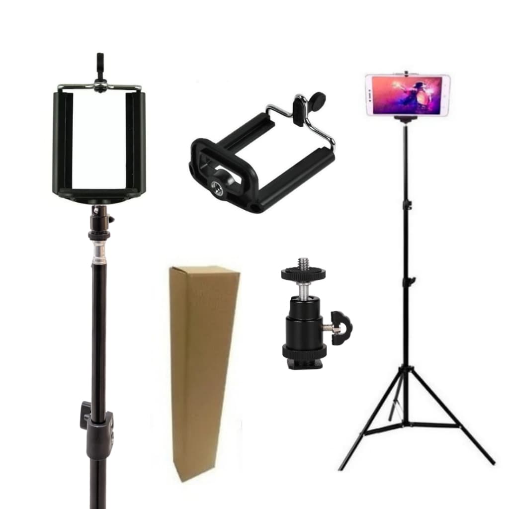Tripé Profissional 2.1m Universal P/ Câmera Com Suporte Para Celular
