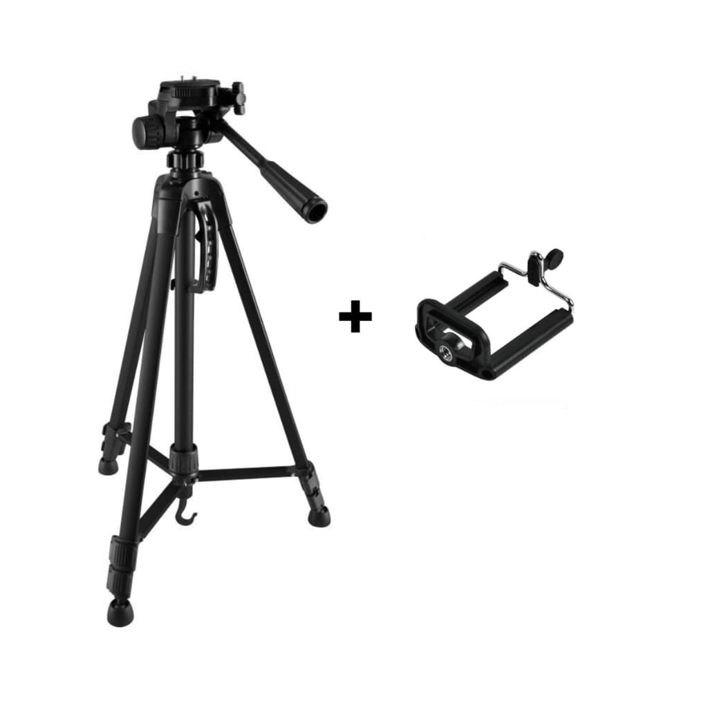 Tripé Profissional 1,70m Universal Foto Vídeo + Suporte Celular Tablet Grande