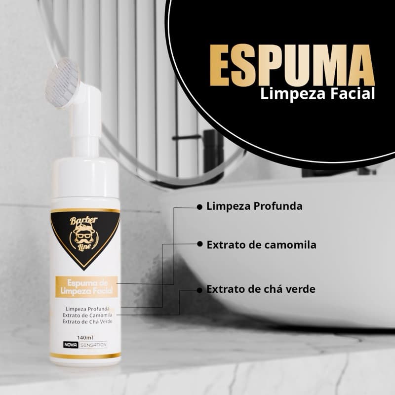 Espuma de Limpeza Facial Barber Line150ml