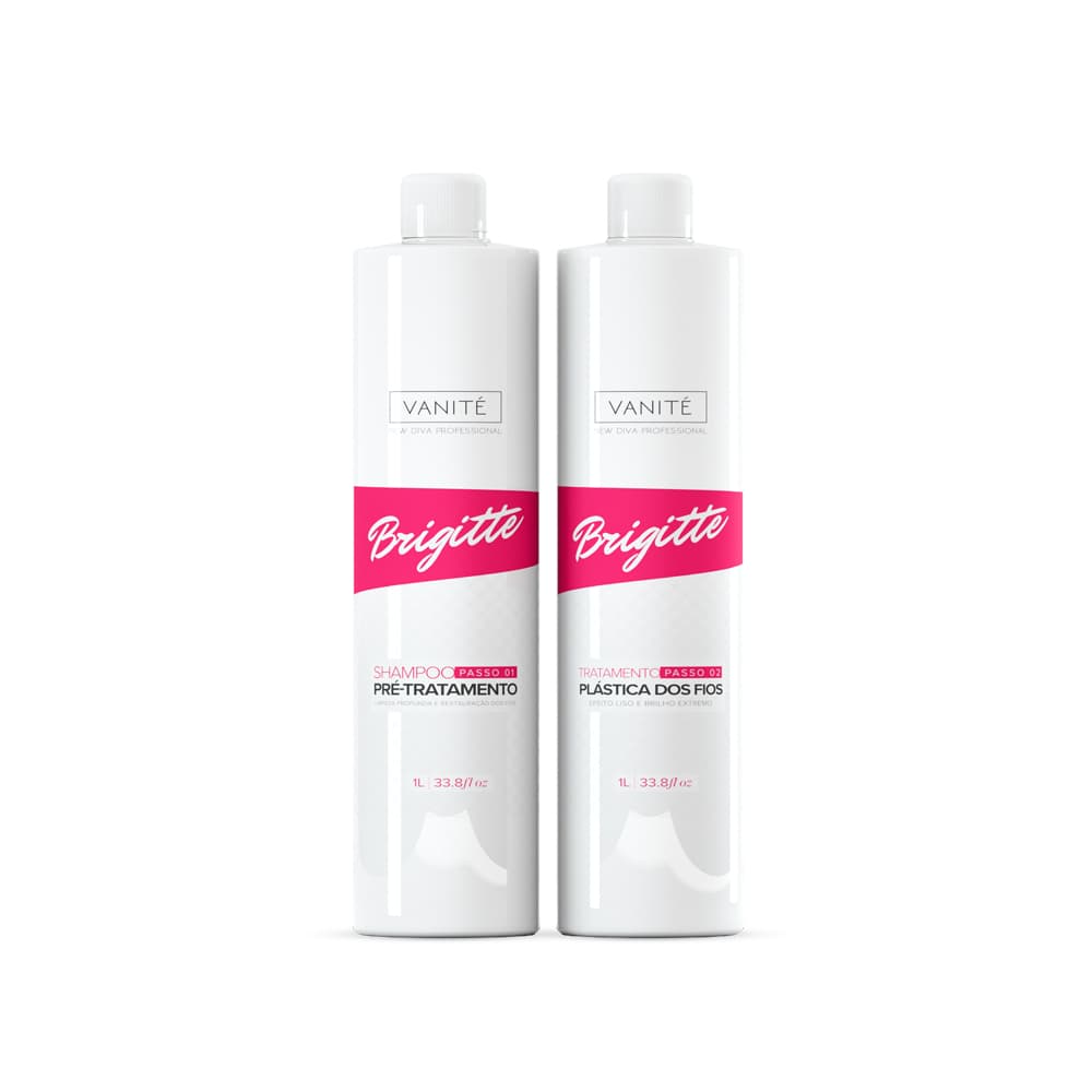 Escova Progressiva Brigitte + Shampoo Brigitte Vanité 1000ML