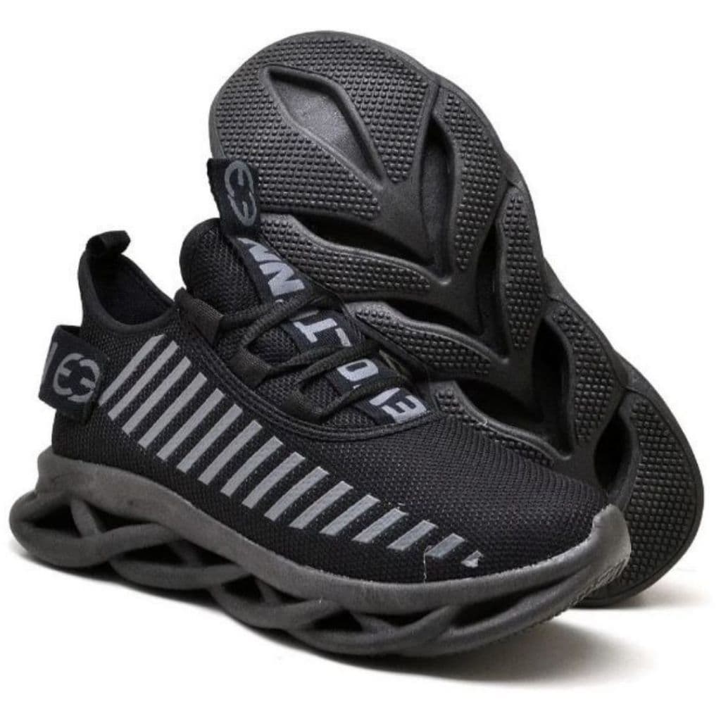 Tênis Easy Style Masculino Solado Trançado Moderno Lançamento Promocional Tendência Esportiva Black
