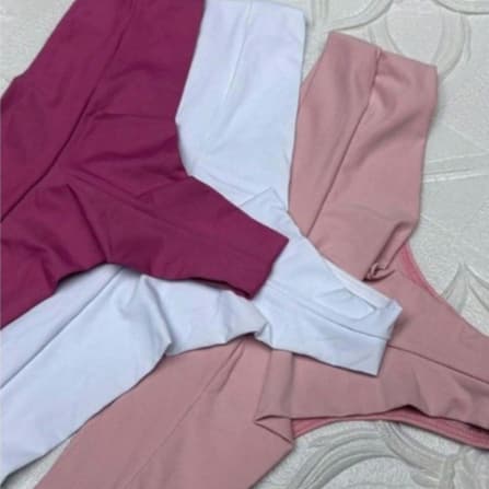 Kit 3 Calcinhas Efeito Lipo Duplo Fio Feminina Cores Variadas Confortável