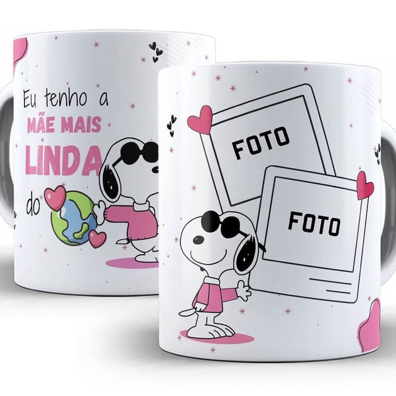 Caneca personalizada Dia das mães mãe mais linda com foto