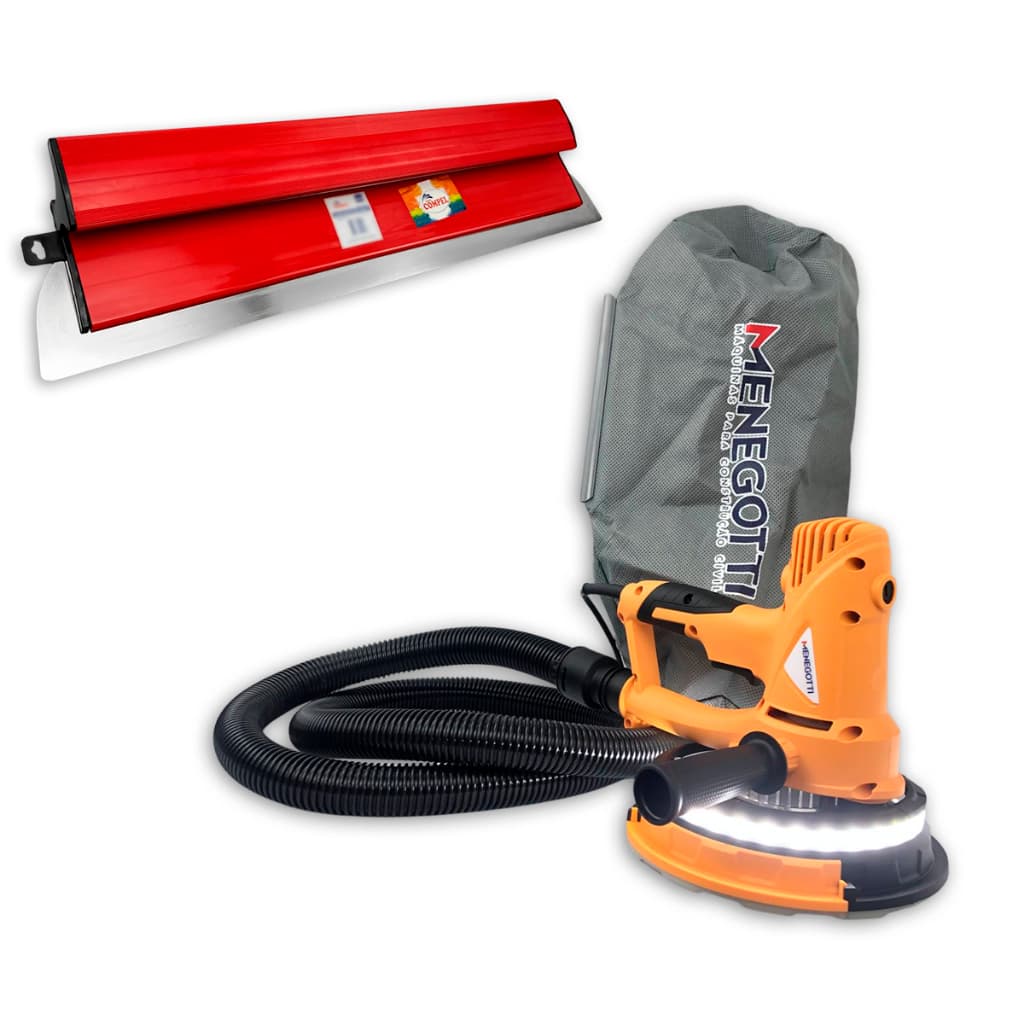 Lixadeira de parede Menegotti MLP710 710W com led 60cm para massa corrida gesso pintura