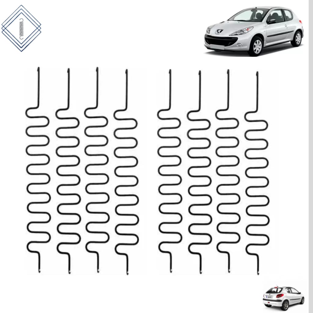 8 Molas Assento Banco Dianteiro Peugeot 206/207