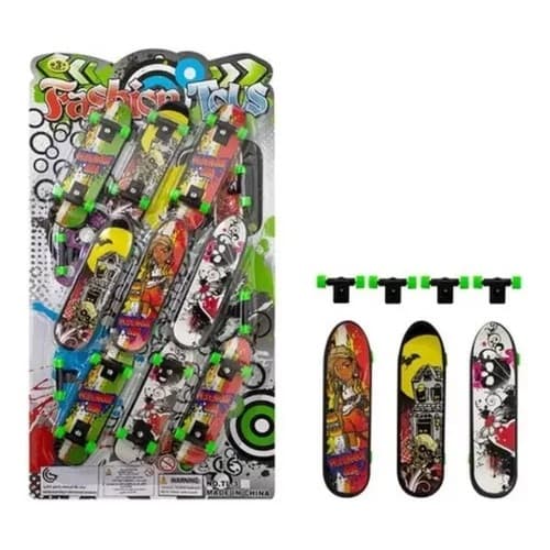 9 SKATE DE DEDO KIT SKATE MINIATURA BRINQUEDO RADICAL CONJUNTO CARTELA COLEÇÃO SKATE DE MÃO