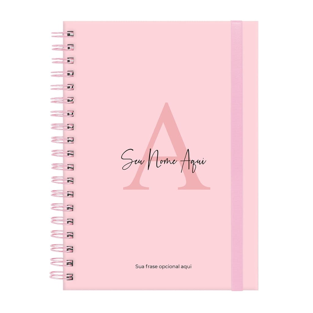 Caderno Personalizado Colegial Plus Feminino Moderna Letra Cores