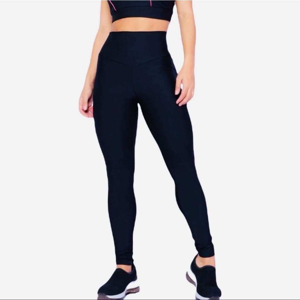 Calça Legging  Básica Suplex Cintura Alta Academia  Yoga Pilates Grossa Zero transparência