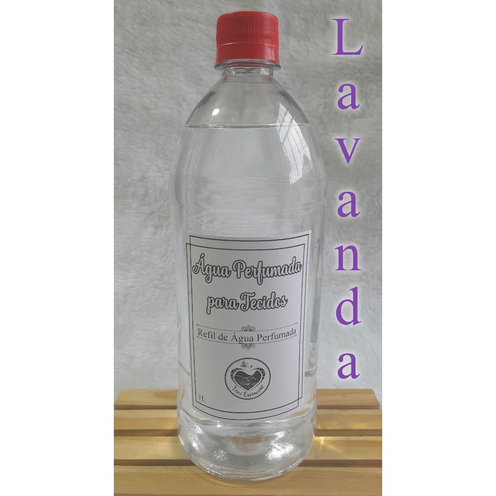 Água Perfumada Para Tecidos Lavanda Refil 1 lt.  Água de Lençol Aromatizador Cheirinho Para Roupas