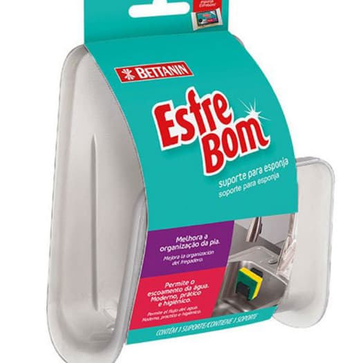 Suporte Para Esponja Com Ventosa Esfrebom Porta Bucha Pia Cozinha