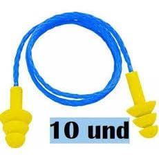 KIT C/10 PARES - Protetor Auditivo Plug Auricular