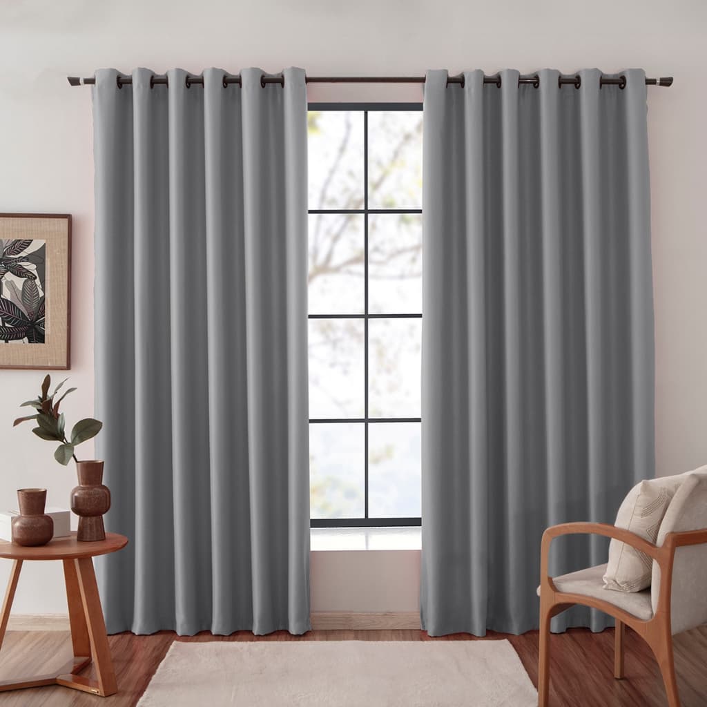 Cortina Blackout 2,80m X 2,60m Em Tecido Corta Luz Para Quarto Sala Com Ilhós
