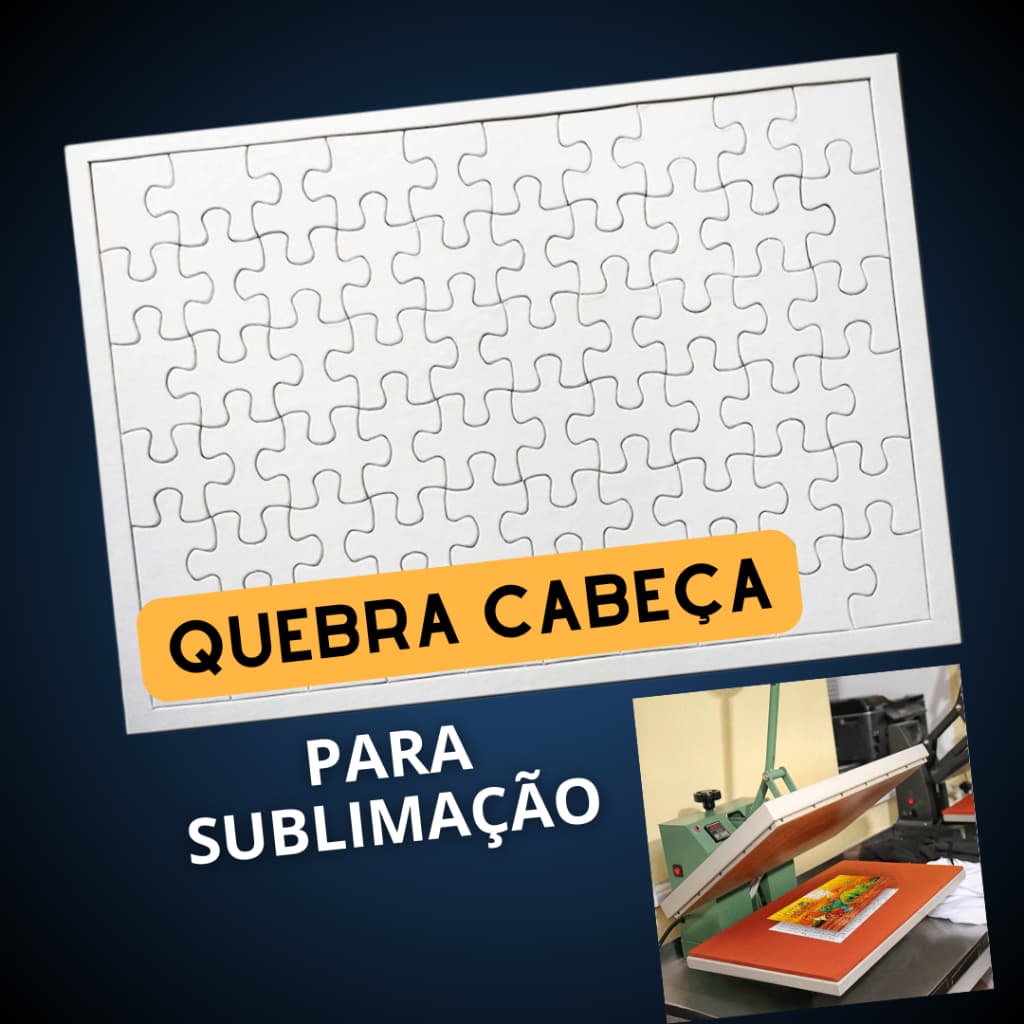 Kit 10 Quebra Cabeça em Branco Para Sublimação - 60 Peças Cada