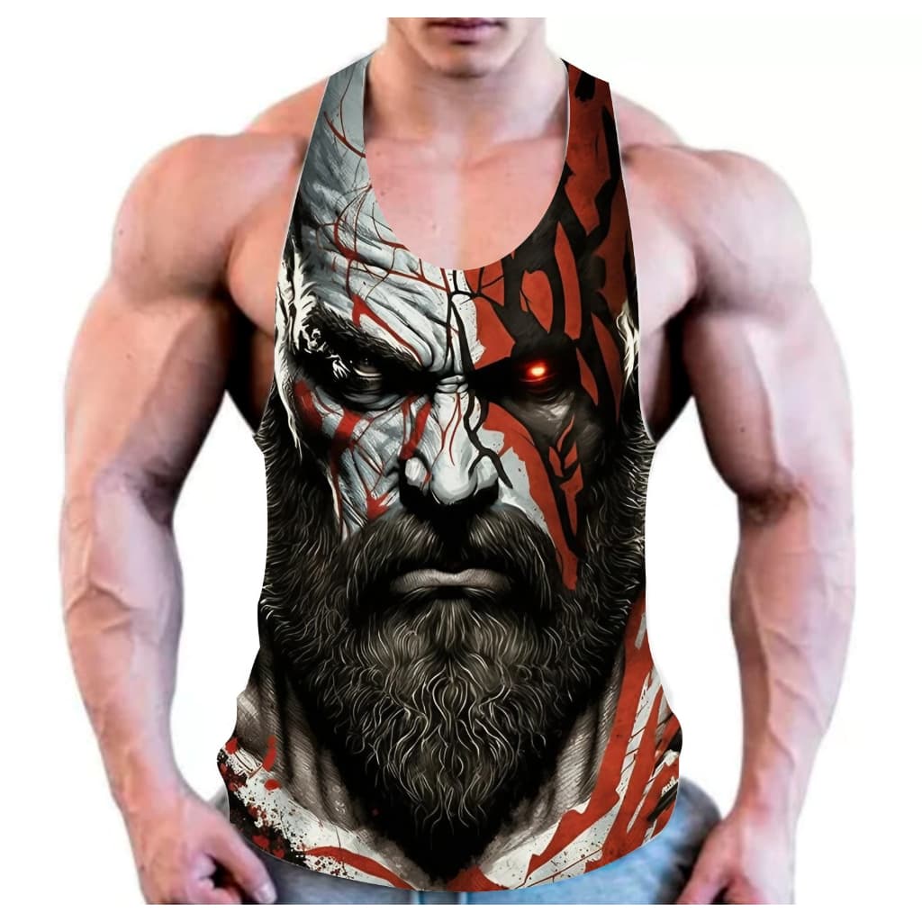 Regata Cavada masculina treino academia musculação Kratos art 1