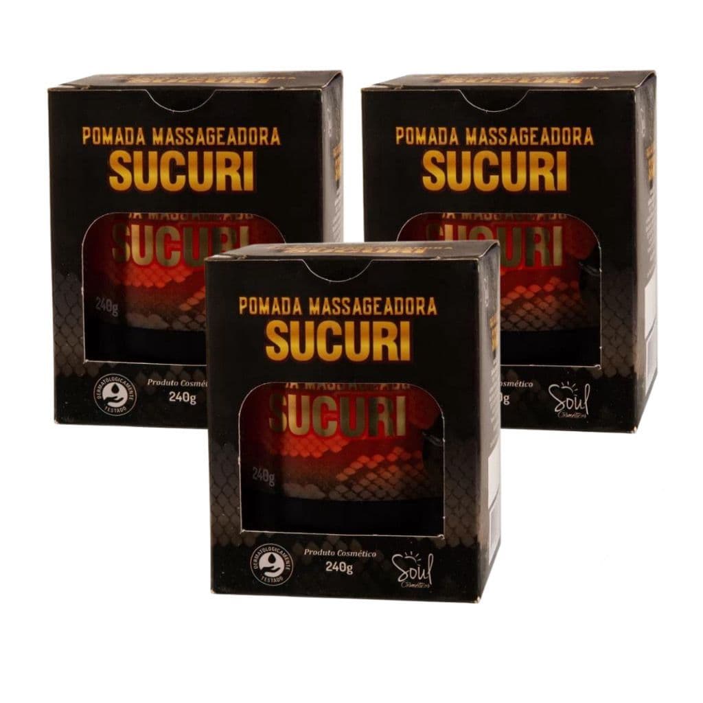 Kit c/3 Pomada Massageadora SUCURI 240g - SOUL COSMÉTICOS