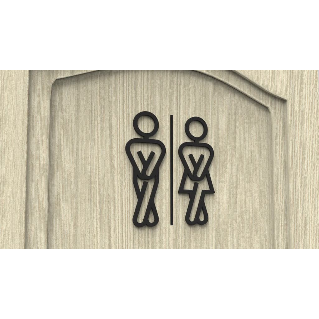 Placa De Banheiro Divertida Masculino e Feminino Decoração Banheiro