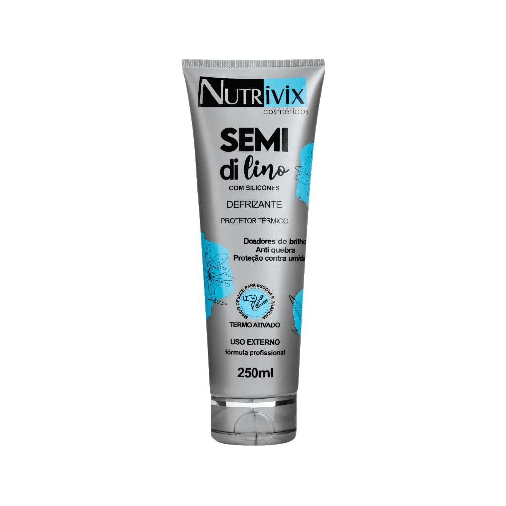 Defrizante Semi Di Lino 250ml - Nutrivix Cosméticos